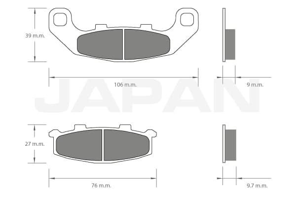 pastillas de freno premium semimetalizadas gg 1011626.' 'Industrias Japan