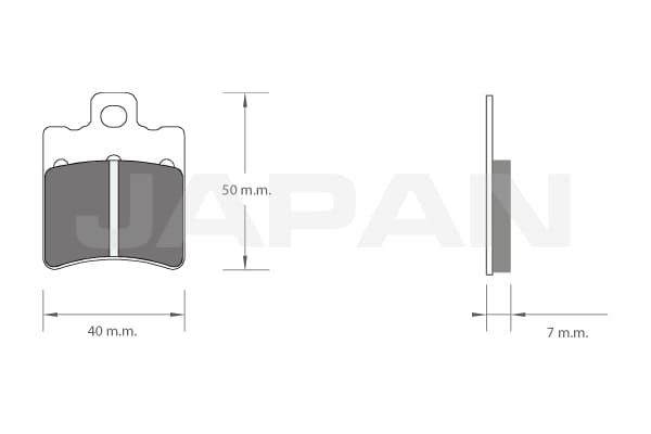 pastillas de freno premium semimetalizadas gg 1011642.' 'Industrias Japan