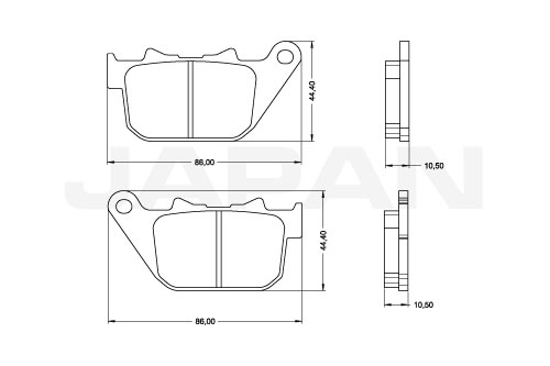 pastillas de freno high performance 10185102.' 'Industrias Japan