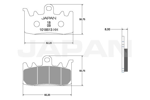 pastillas de freno high performance 1018513.' 'Industrias Japan