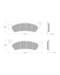Pastilla de freno delantera HUNK125R 10177135