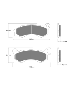 Pastilla de freno delantera FLEX 125 CBS 10177136