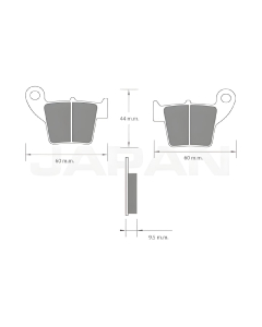 Pastilla de freno trasera CRF450 1018522