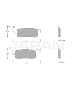 Pastilla de freno para motos 10185111 Diagrama