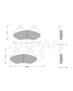 Pastilla de freno para motos 10185114 Diagrama