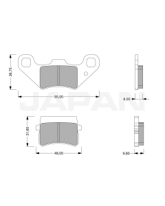 Pastilla de freno para motos 10185119 Diagrama