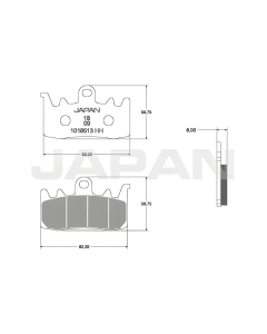 Pastilla de freno para motos 1018513 Diagrama