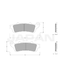 Pastilla de freno para motos 1018598 Diagrama